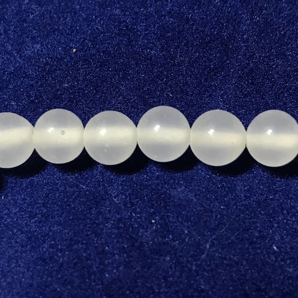 Japan glass bead. 6mm+-  Translucent White 120+ beads - Picture 1 of 5